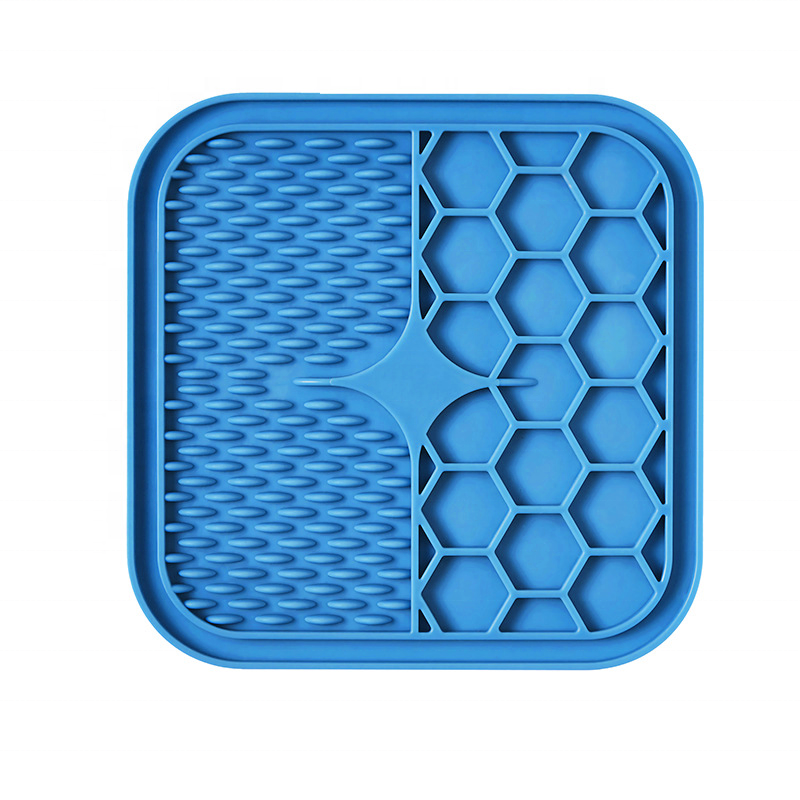 pets : Lik matje™ | Blije Huisdier, blije Jij in Blauw 15x15CM van Pantino