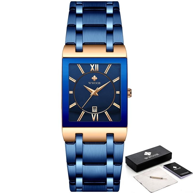 watches : Heren Luxe Quartz Polshorloge in Rose blauw van Pantino