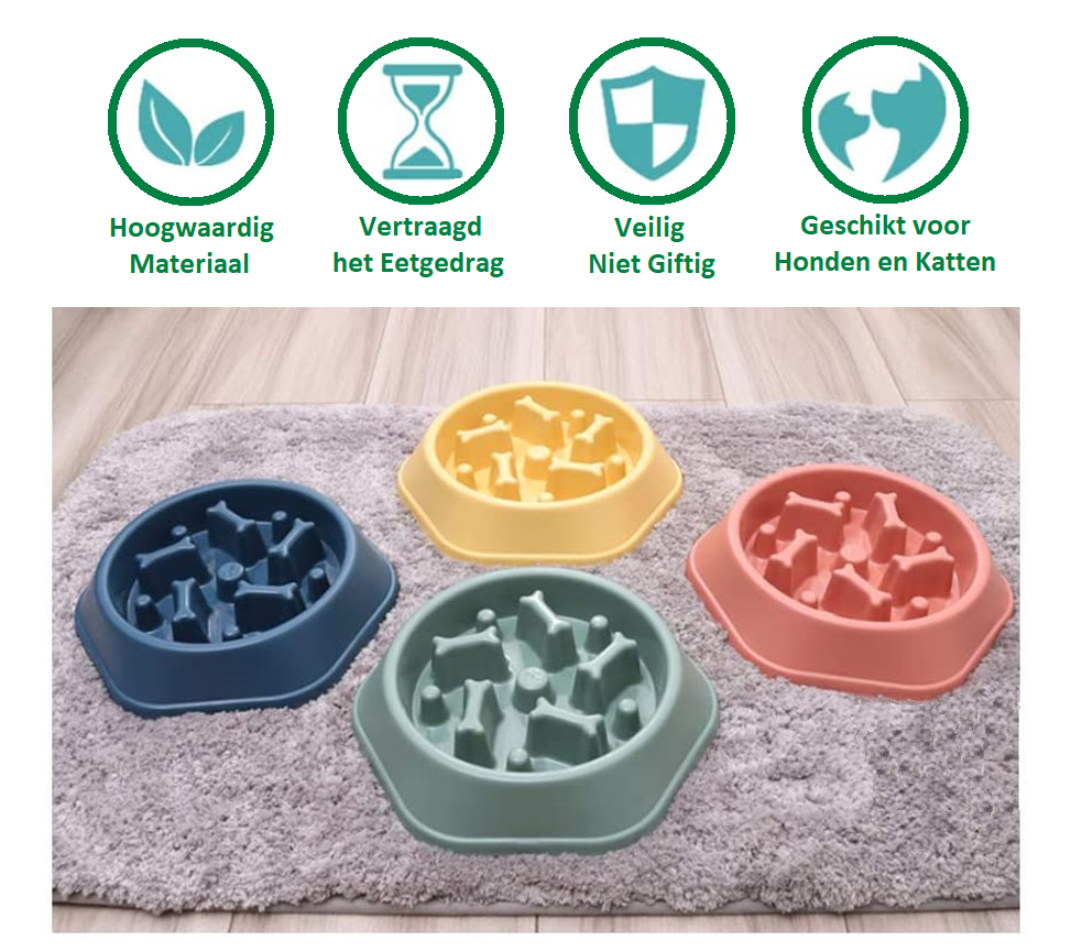pets : Slowfeed Voerbak™ | Voorkom Haastig Eetgedrag in van Pantino