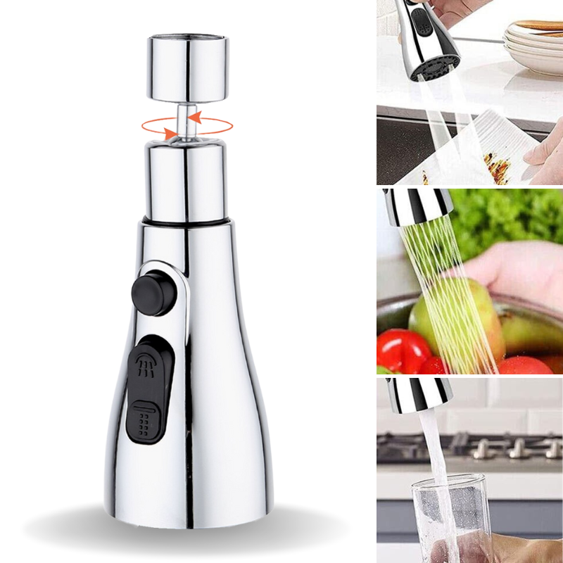 home & garden : 3-In-1 Keukenkraan Verlenger™ in Zilver van Pantino