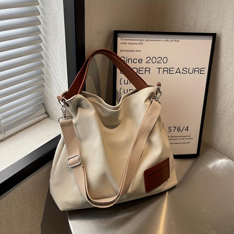 bags : AdeleBag™ - Eenvoudige Canvas Schoudertas in van Pantino