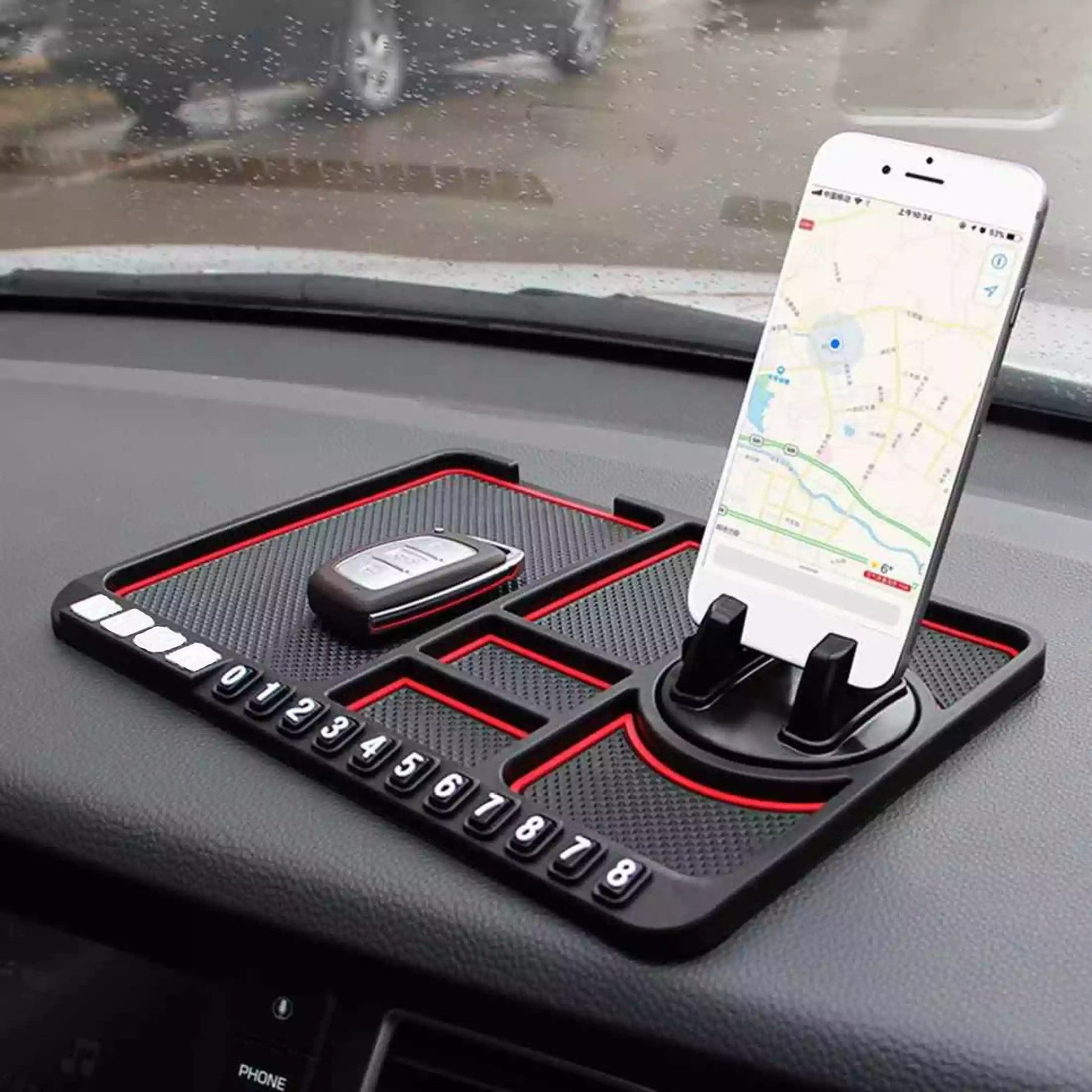 accessories : Anti-Slip Telefoonhouder Mat™ in Nog 4 op voorraad Rood van Pantino