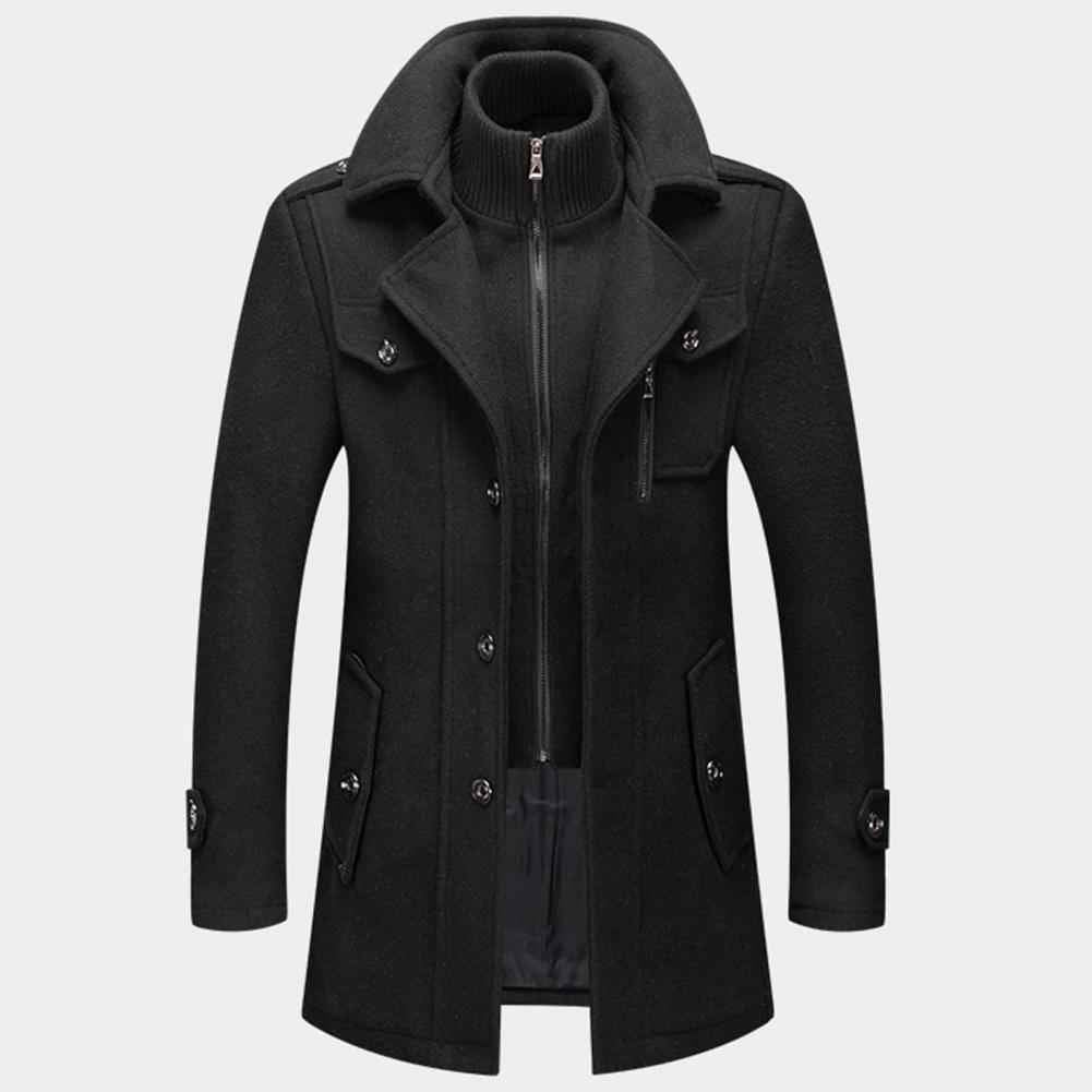 men's fashion : Benjamin- Lange winterjas Heren in Zwart (5 stuks nog) van Pantino
