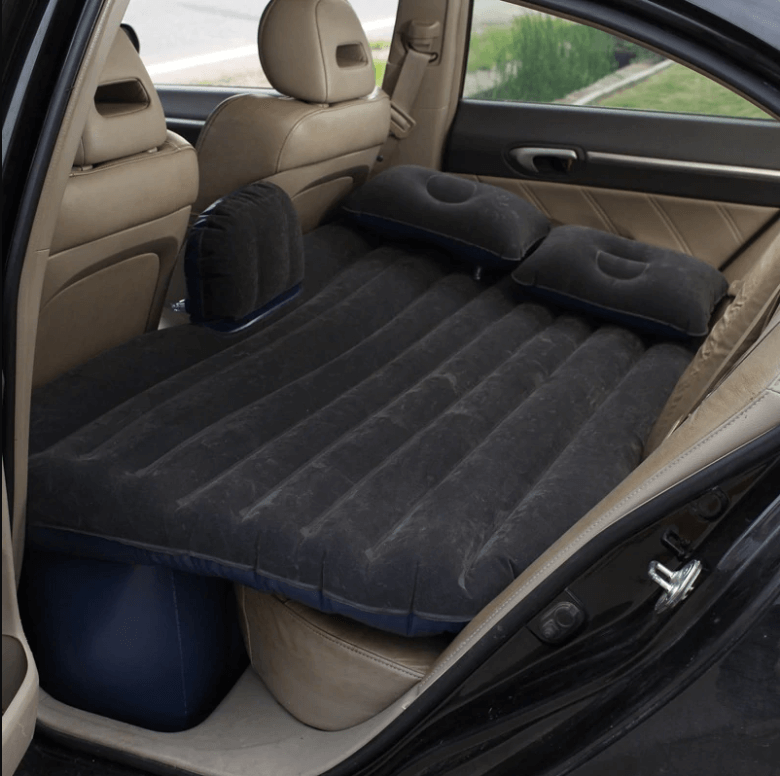 outdoor equipment : Opblaasbare auto achterbank matras in Zwart van Pantino