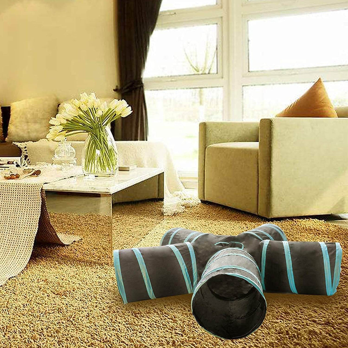 pets : Opvouwbare Kattenspeeltunnel in van Pantino