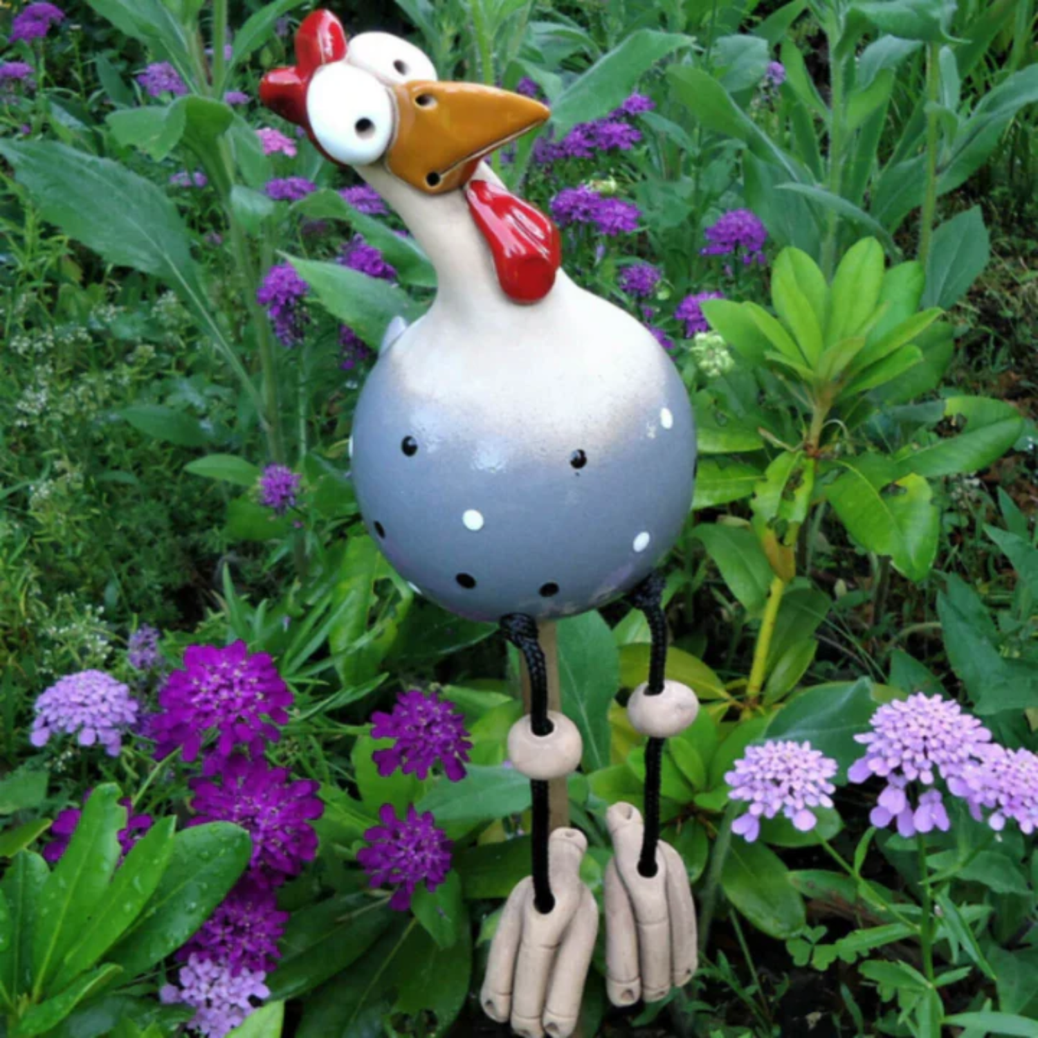 home & garden : FunnyChicken - Decoraties Kippen Beeldhouwwerk Ambachten in Grijs van Pantino