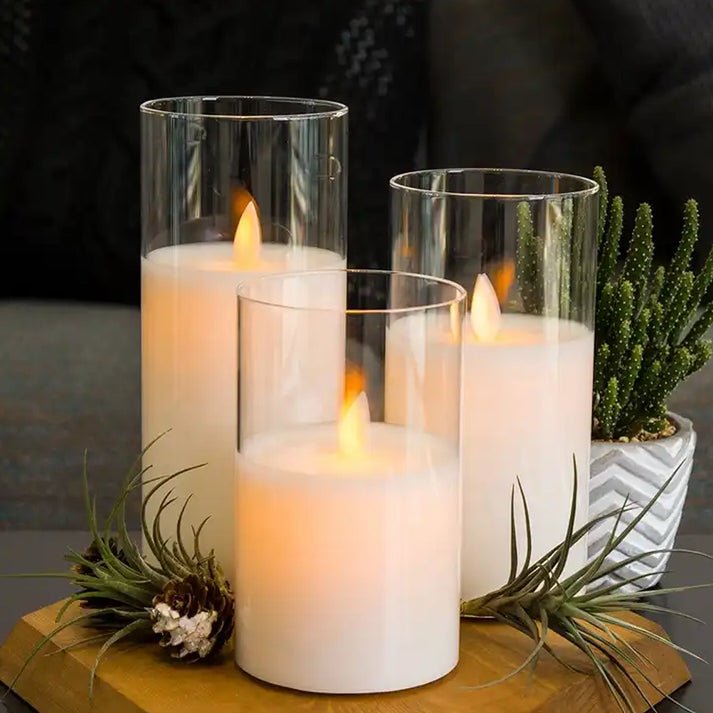 home & garden : LuminaGlow - Realistische kaarsenset in van Pantino