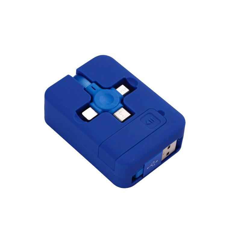 gadgets : Multiport™ 4-in-1 USB-oplaadkabel in Blauw van Pantino