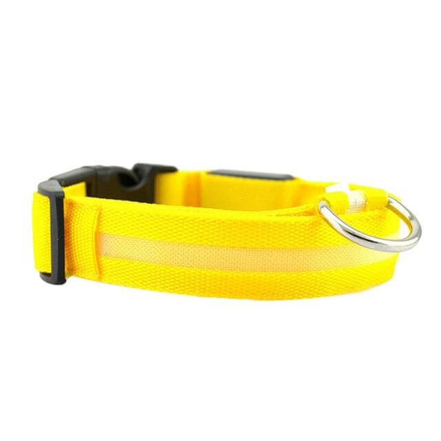 pets : LED Halsband in Geel van Pantino