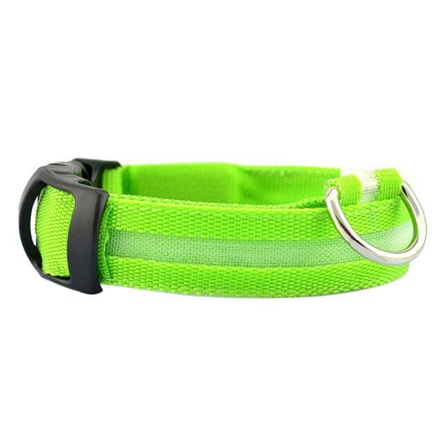 pets : LED Halsband in Groen van Pantino