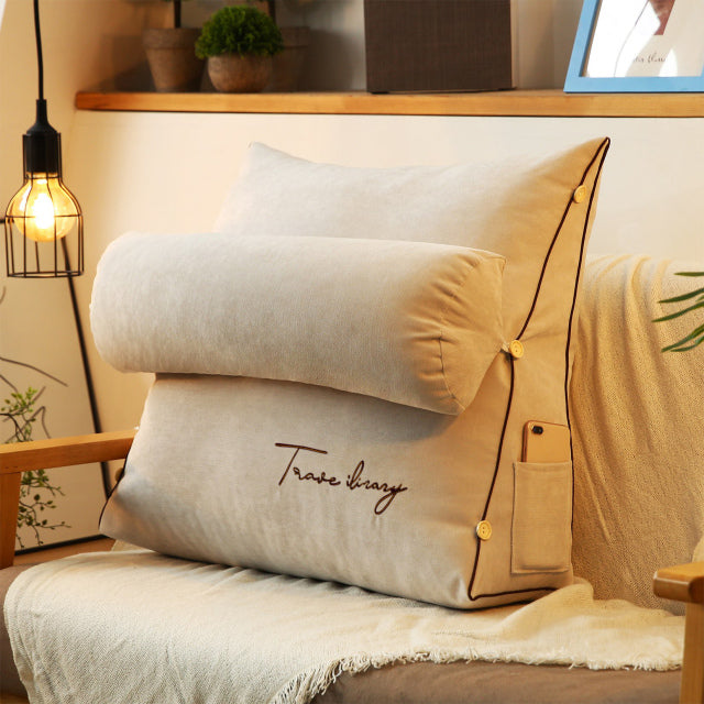 home & garden : SleepingPillow - Driehoek Lees Rugleuning Kussen in Beige (7 beschikbaar) van Pantino