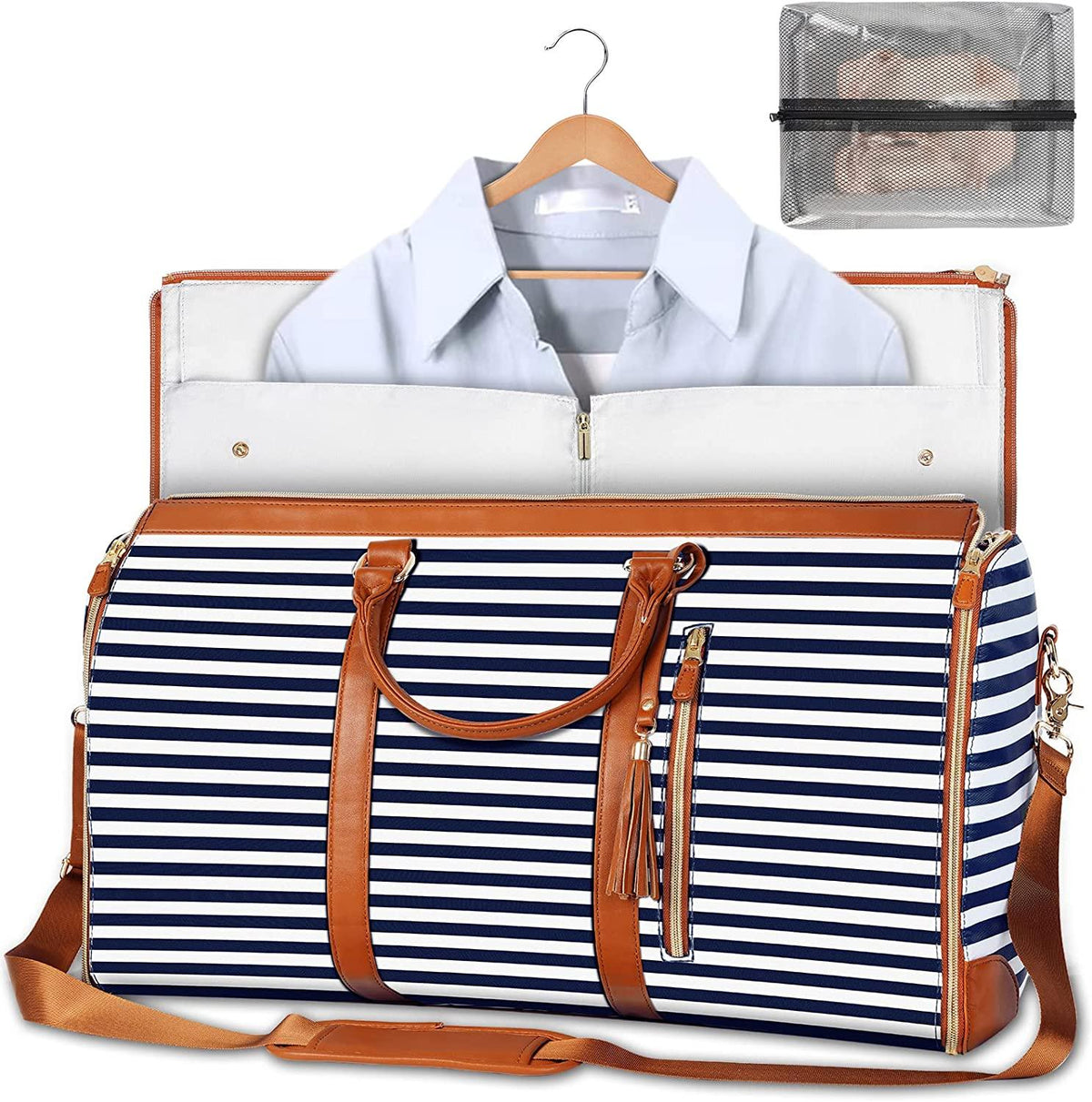 bags : SuitBag™ - Opvouwbare opbergtas in Blauw gestreept (4 op voorraad) van Pantino