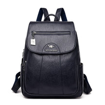 bags : Leren Dames Rugtas Zwart - Stijlvol & Ruim voor Dagelijks Gebruik in Blue van Pantino