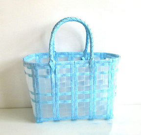 Veala | Transparante Jelly Strandtas - Lichtblauw - Beach bag - Pantino