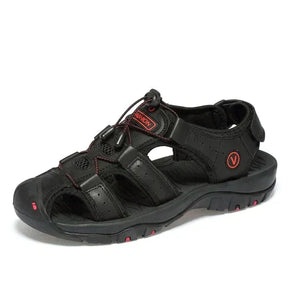 Ruben - Bruine Heren-Sandalen - Zwart - Sandalen - Pantino