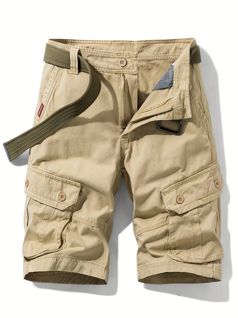 Felipe | Heren Shorts Met Trekkoord - Kaki - Felipe | Heren Shorts Met Trekkoord - € - Pantinoshop