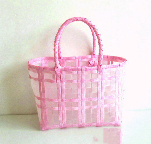 Veala | Transparante Jelly Strandtas - Roze - Beach bag - Pantino