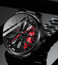 Reloj elegante de coche de carreras - Donde se valora el tiempo - Rojo