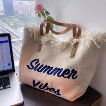 Veala | Fashion strandtas reistas - Wit - Beach bag - Pantino