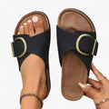 Sandalias Komfort Soft Glide para hombre - Negras