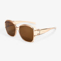Occhiali da Sole Polarizzati Beige UV440 - Confortevoli e Eleganti per Portatori di Occhiali