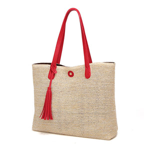 Veala | Modieuze strandtas - Rood - Beach bag - Pantino