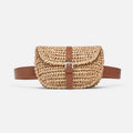 Bolsa de playa negra - Tejida con hierba de playa