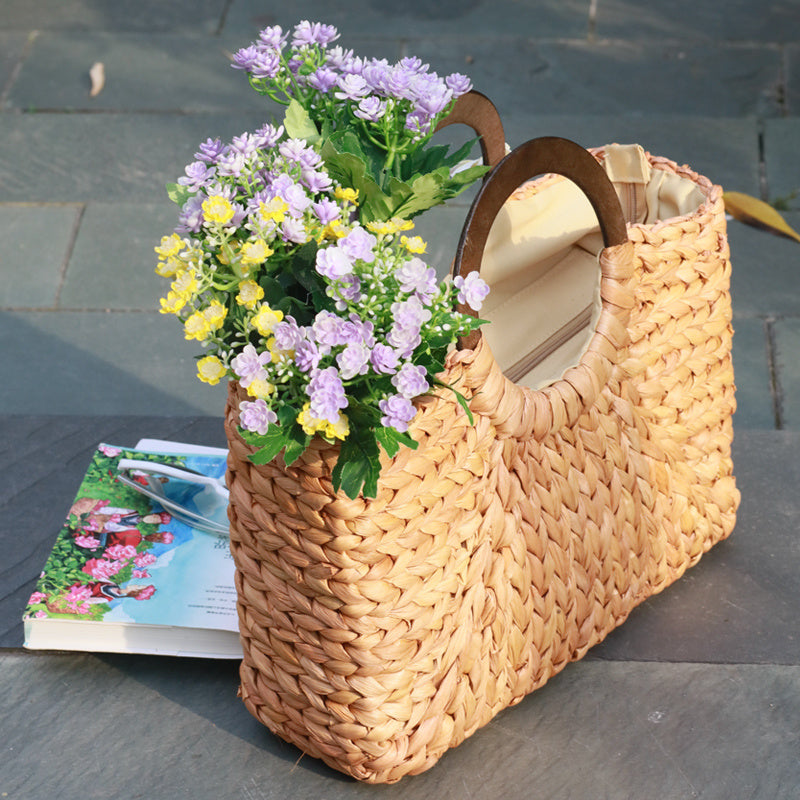 Beach bag : Veala | Strand rotan rechthoekige tas in van Pantino