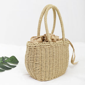 Veala | Hot Vrouwen Riet Tasje - Zand & Stijl - - Beach bag - Pantino