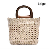 Veala | Draagbare Diagonale Strandtas - Wit - Beach bag - Pantino