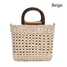 Veala | Draagbare Diagonale Strandtas - Wit - Beach bag - Pantino