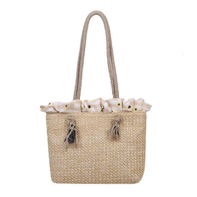 Veala | Nieuw Gevlochten Raffia Strandtas - Zomers Chic - - Beach bag - Pantino