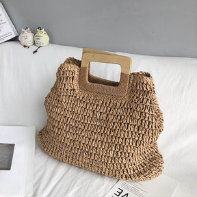 Veala | Sunset Stash Handgemaakte Riettas - Khaki - Beach bag - Pantino