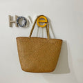 Borsa Intrecciata in Rattan - Oro Terra