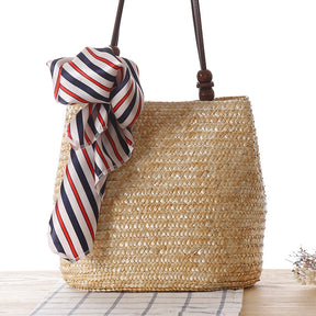 Beach bags : Veala | Schoudertas van stro in Beige van Pantino
