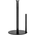 Soporte para rollo de cocina negro con elemento para rasgar acero inoxidable
