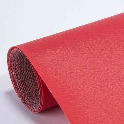 Zwarte zelfklevende leerlappen voor reparatie van bank, autostoelen, kleding - Set van 10x20cm