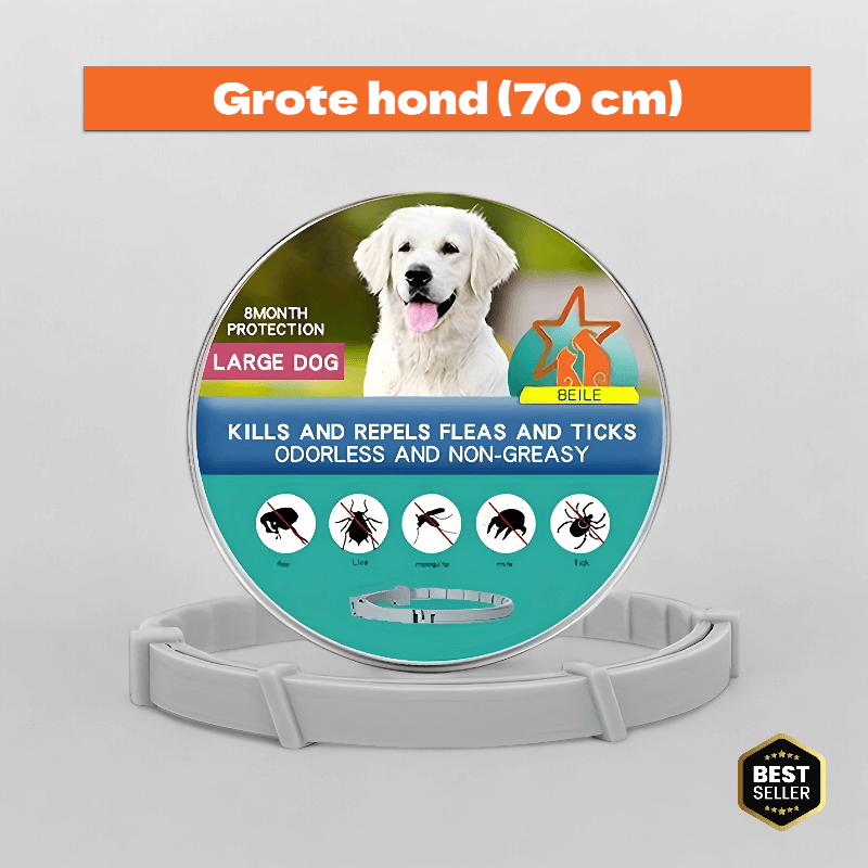 FleaFlex™ | 8 Maanden Teken- en Vlooienbescherming - Grote hond (70cm) - - Pantino