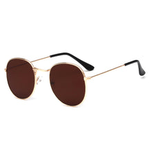 Veala | Modieuze metalen zonnebril - Gouden thee - Sunglasses - Pantino