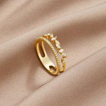 Mia 18K Crystal Ring - Goud - Ring - Pantino