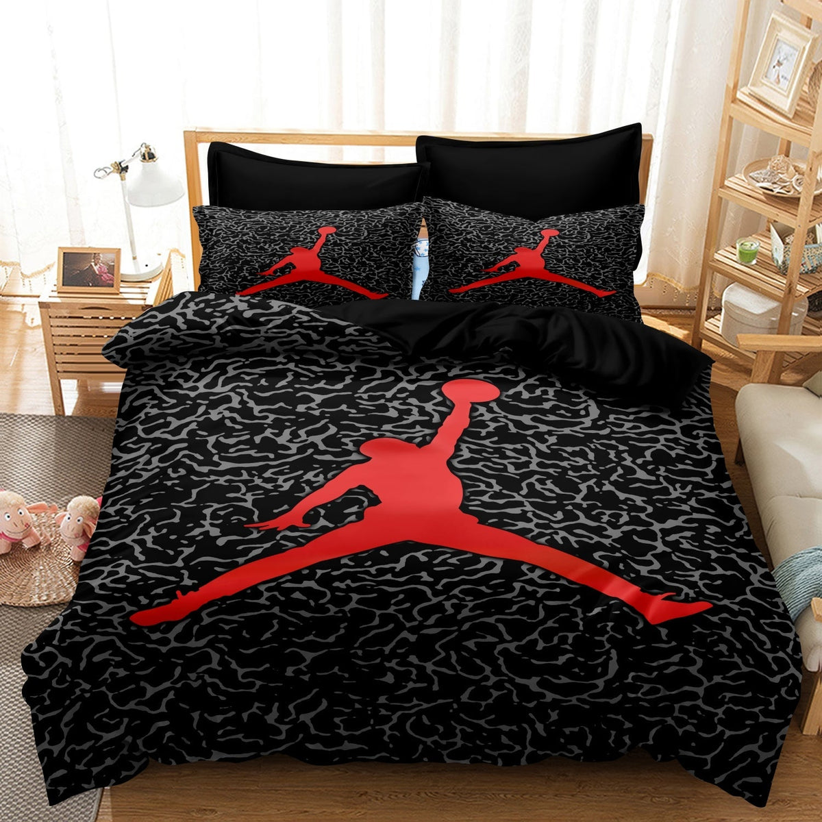 Luxe Layers - Basketbal Dekbedovertrek Beddengoed Set kind kinderkamer tiener - EU King - Home & Garden - Pantino