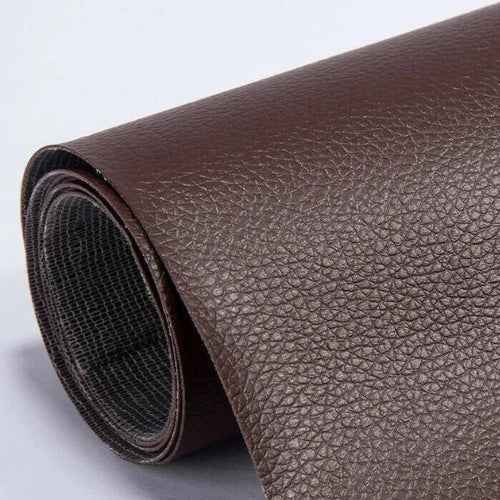 Zwarte zelfklevende leerlappen voor reparatie van bank, autostoelen, kleding - Set van 10x20cm