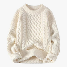 Herentruien : Victor | Heren Casual Gebreide Trui voor de Herfst in Abrikoos van Pantino