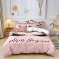 Luxe Layers - Juego de ropa de cama con funda nórdica estampada Hello Gorgeous con ojos y pestañas