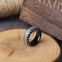 Ring : Elegant Keltisch Erfgoed Roestvrij Staal in Mix Black van Pantino