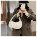 Borsa a Mano Bianca - Elegante Pieghettata
