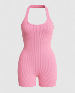Herre ribstrikket bodysuit – Ærmeløs tætsiddende sportsbody