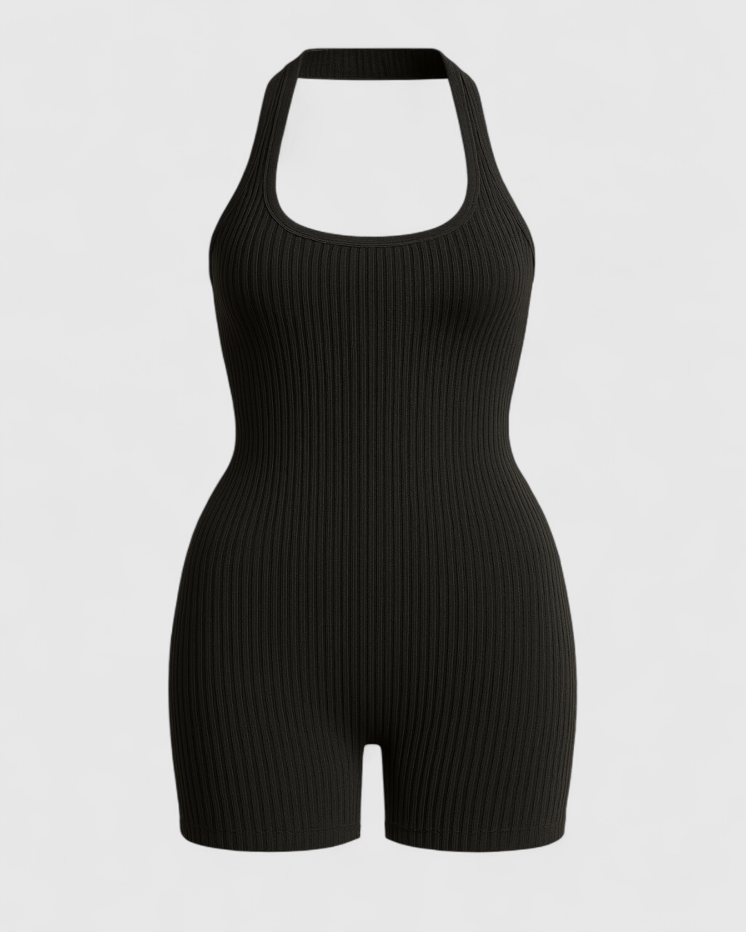 Herre ribstrikket bodysuit – Ærmeløs tætsiddende sportsbody