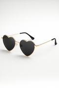 Occhiali da sole sfumati a forma di cuore donna - Colori chiari e aciduli - Oro grigio