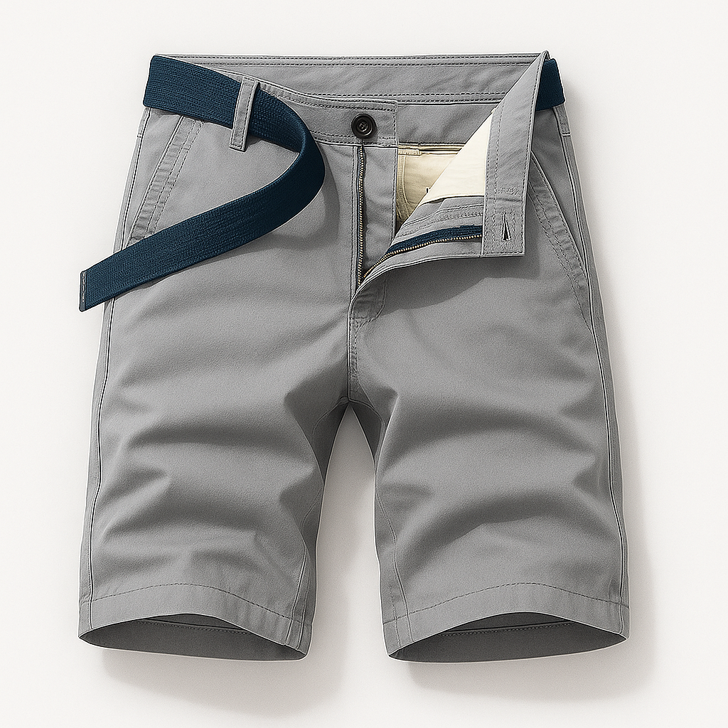men's fashion : Aaron | Casual shorts met riem in Grijs van Pantinoshop